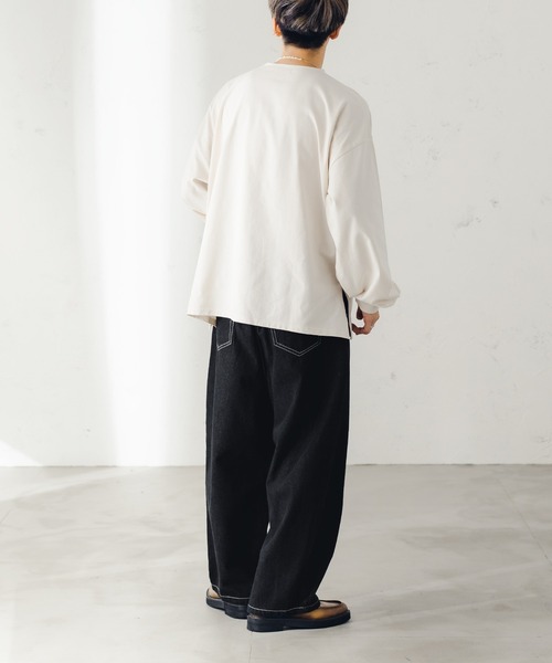 epnok(エプノック)の「ボリュームスリーブロンT(Tシャツ/カットソー・メンズ・ブラック/ナチュラル・SMALL/MEDIUM/LARGE)」の8枚目の写真