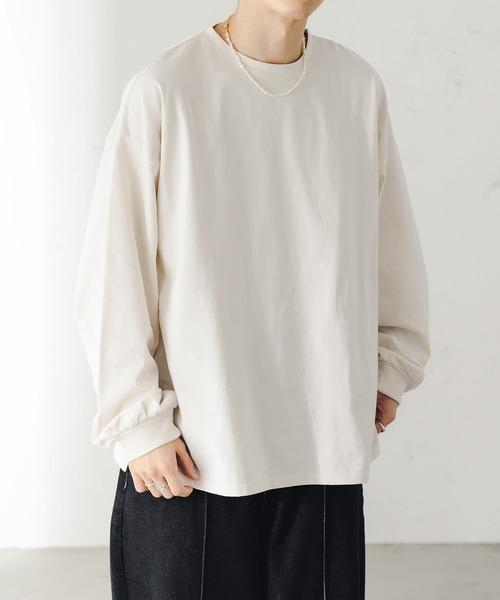 epnok(エプノック)の「ボリュームスリーブロンT(Tシャツ/カットソー・メンズ・ブラック/ナチュラル・SMALL/MEDIUM/LARGE)」の3枚目の写真