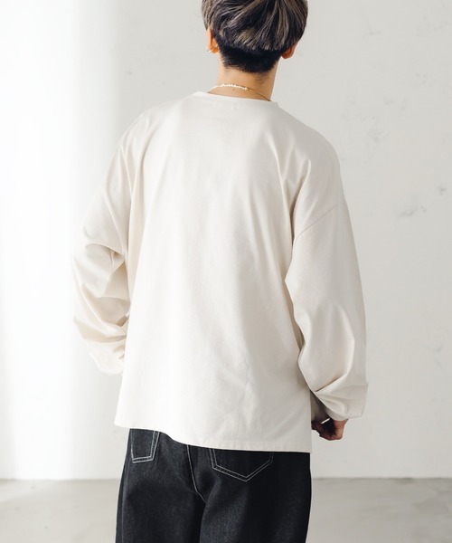 epnok(エプノック)の「ボリュームスリーブロンT(Tシャツ/カットソー・メンズ・ブラック/ナチュラル・SMALL/MEDIUM/LARGE)」の5枚目の写真