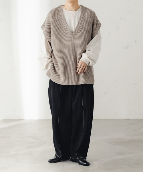 epnok(エプノック)の「ボリュームスリーブロンT(Tシャツ/カットソー・メンズ・ブラック/ナチュラル・SMALL/MEDIUM/LARGE)」の10枚目の写真