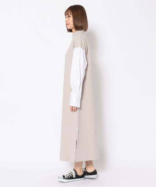 DENHAM（デンハム）の「DENHAM/デンハム/MIXING LONG DRESS（ワンピース・レディース・グレー・FREE）」の3枚目の写真