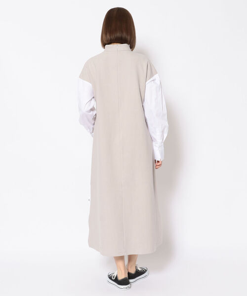 DENHAM（デンハム）の「DENHAM/デンハム/MIXING LONG DRESS（ワンピース・レディース・グレー・FREE）」の2枚目の写真