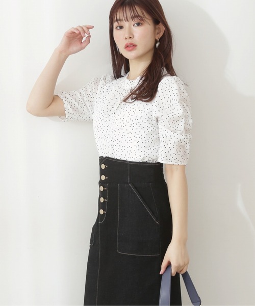 PROPORTION BODY DRESSING（プロポーションボディドレッシング）の「ギャザースリーブブラウス / 1212110308（シャツ/ブラウス・レディース・ホワイト系その他/ブルー/オフホワイト・MEDIUM/SMALL）」の21枚目の写真