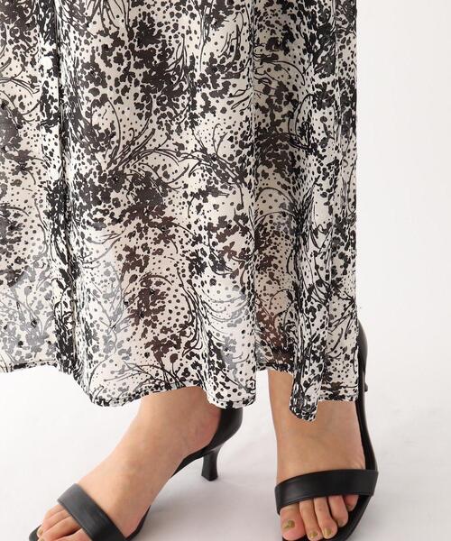 OPAQUE.CLIP（オペークドットクリップ）の「◆ドットプリントエアリージャカード フレアボリュームワンピース（ワンピース・レディース・ブルー系5/ブラック系・00）」の8枚目の写真