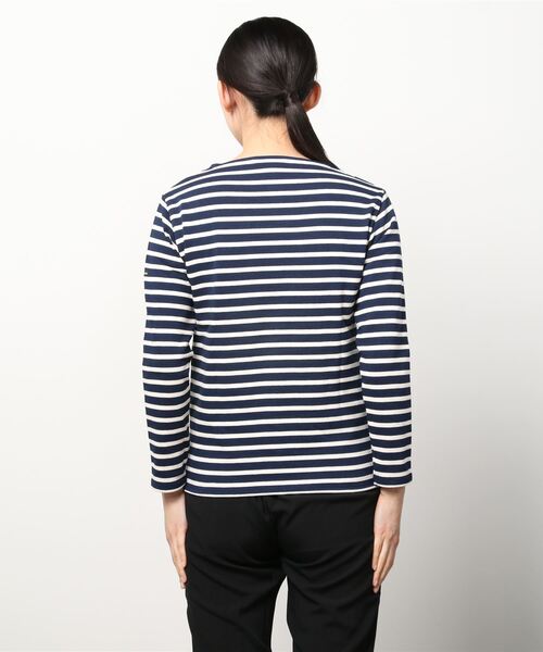 SAINT JAMES（セントジェームス）の「【SAINT JAMES】 セントジェームス バスクシャツ ロングTシャツ ボーダーカットソー ロンT（Tシャツ/カットソー・レディース・グリーン系その他/ブルー系その他・1/0）」の4枚目の写真