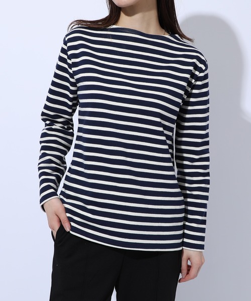 SAINT JAMES（セントジェームス）の「【SAINT JAMES】 セントジェームス バスクシャツ ロングTシャツ ボーダーカットソー ロンT（Tシャツ/カットソー・レディース・グリーン系その他/ブルー系その他・1/0）」の5枚目の写真