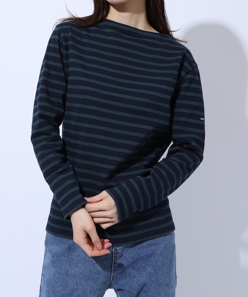 SAINT JAMES（セントジェームス）の「【SAINT JAMES】 セントジェームス バスクシャツ ロングTシャツ ボーダーカットソー ロンT（Tシャツ/カットソー・レディース・グリーン系その他/ブルー系その他・1/0）」の7枚目の写真