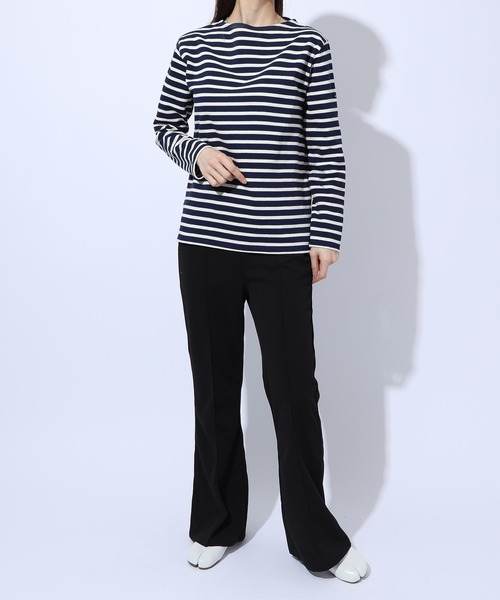 SAINT JAMES（セントジェームス）の「【SAINT JAMES】 セントジェームス バスクシャツ ロングTシャツ ボーダーカットソー ロンT（Tシャツ/カットソー・レディース・グリーン系その他/ブルー系その他・1/0）」の8枚目の写真