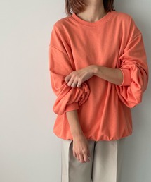 ボリュームスリーブカラーロンTEE