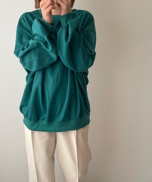 LE MORE（リモア）の「ボリュームスリーブカラーロンTEE（Tシャツ/カットソー・レディース・ホワイト/ブラック/ピンク/オレンジ/グリーン・FREE）」の7枚目の写真