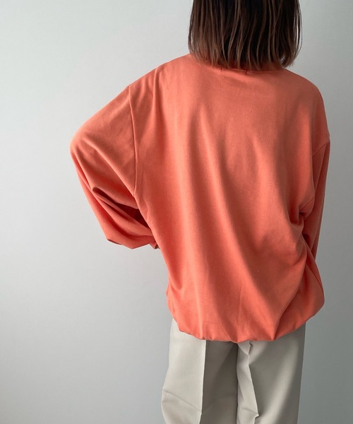 LE MORE（リモア）の「ボリュームスリーブカラーロンTEE（Tシャツ/カットソー・レディース・ホワイト/ブラック/ピンク/オレンジ/グリーン・FREE）」の15枚目の写真