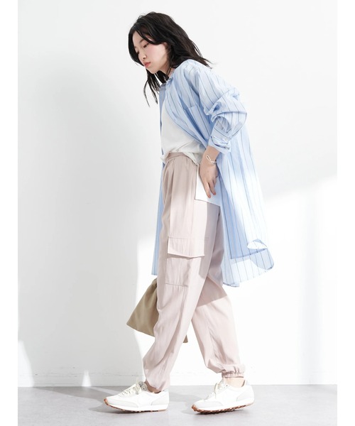 earth music&ecology(アースミュージックアンドエコロジー)の「レンチングEVスリーブレスプルオーバー(Tシャツ/カットソー・レディース・オフホワイト/ブラック/ベージュ/グリーン・S/M)」の11枚目の写真