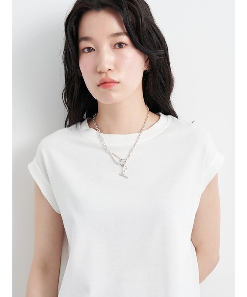 earth music&ecology(アースミュージックアンドエコロジー)の「レンチングEVスリーブレスプルオーバー(Tシャツ/カットソー・レディース・オフホワイト/ブラック/ベージュ/グリーン・S/M)」の13枚目の写真