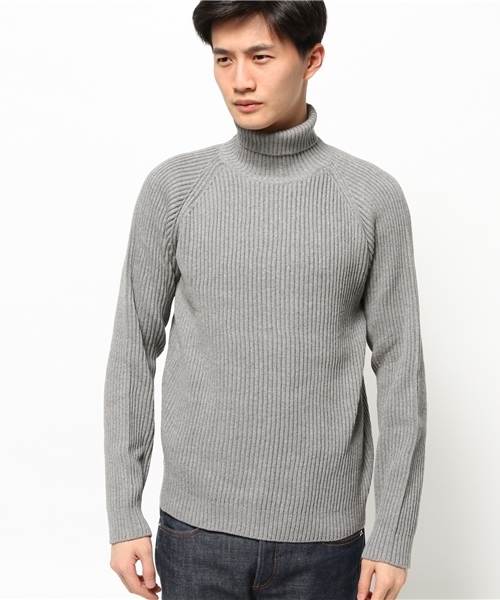 CIAOPANIC（チャオパニック）の「【Ciaopanic】コットン両畦RIBタートル（ニット/セーター・メンズ・ホワイト/グレー・MEDIUM/LARGE）」の8枚目の写真