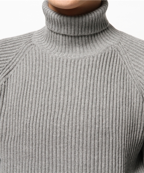 CIAOPANIC（チャオパニック）の「【Ciaopanic】コットン両畦RIBタートル（ニット/セーター・メンズ・ホワイト/グレー・MEDIUM/LARGE）」の4枚目の写真