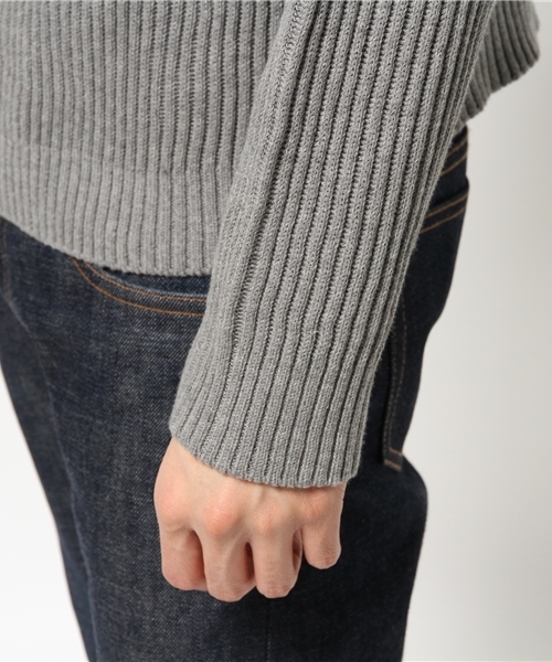 CIAOPANIC（チャオパニック）の「【Ciaopanic】コットン両畦RIBタートル（ニット/セーター・メンズ・ホワイト/グレー・MEDIUM/LARGE）」の5枚目の写真