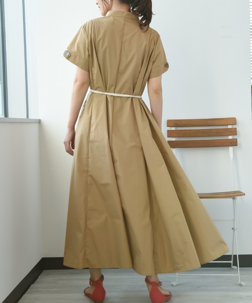 INTERPLANET(インタープラネット)の「ボリュームシャツワンピース(シャツワンピース・レディース・ブラック/ベージュ・FREE)」の9枚目の写真