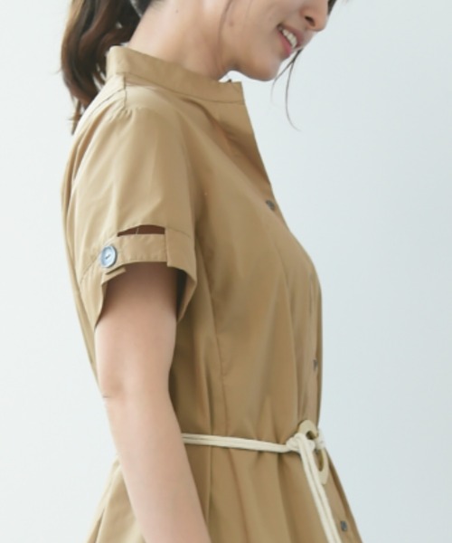 INTERPLANET(インタープラネット)の「ボリュームシャツワンピース(シャツワンピース・レディース・ブラック/ベージュ・FREE)」の12枚目の写真