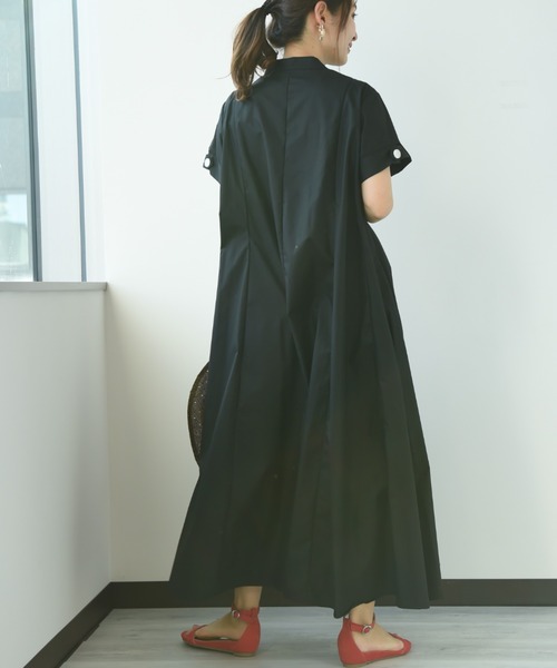 INTERPLANET(インタープラネット)の「ボリュームシャツワンピース(シャツワンピース・レディース・ブラック/ベージュ・FREE)」の15枚目の写真