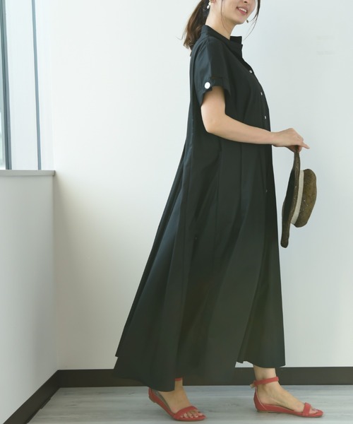 INTERPLANET(インタープラネット)の「ボリュームシャツワンピース(シャツワンピース・レディース・ブラック/ベージュ・FREE)」の16枚目の写真