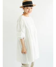 Samansa Mos2 | シャーリングチュニック(シャツ/ブラウス)