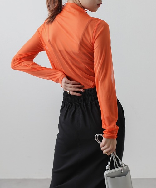 COLONY 2139(コロニートゥーワンスリーナイン)の「チュールメローロンT(Tシャツ/カットソー・レディース・ブラック/オレンジ/グリーン/アイボリー・FREE)」の17枚目の写真