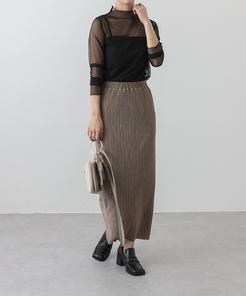 COLONY 2139(コロニートゥーワンスリーナイン)の「チュールメローロンT(Tシャツ/カットソー・レディース・ブラック/オレンジ/グリーン/アイボリー・FREE)」の8枚目の写真