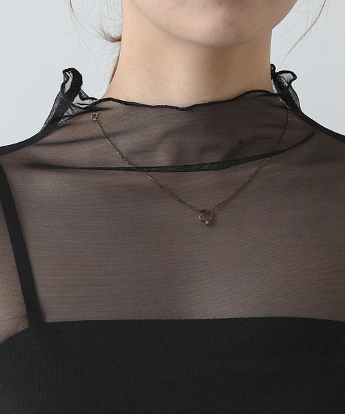 COLONY 2139(コロニートゥーワンスリーナイン)の「チュールメローロンT(Tシャツ/カットソー・レディース・ブラック/オレンジ/グリーン/アイボリー・FREE)」の11枚目の写真