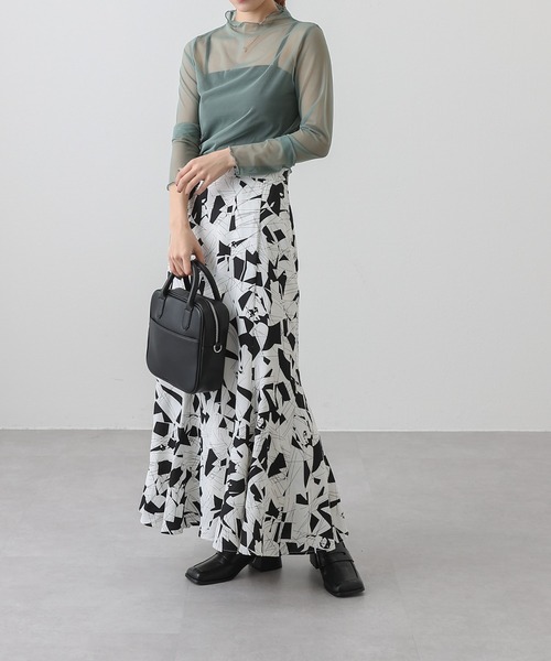 COLONY 2139(コロニートゥーワンスリーナイン)の「チュールメローロンT(Tシャツ/カットソー・レディース・ブラック/オレンジ/グリーン/アイボリー・FREE)」の16枚目の写真