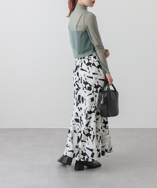 COLONY 2139(コロニートゥーワンスリーナイン)の「チュールメローロンT(Tシャツ/カットソー・レディース・ブラック/オレンジ/グリーン/アイボリー・FREE)」の9枚目の写真