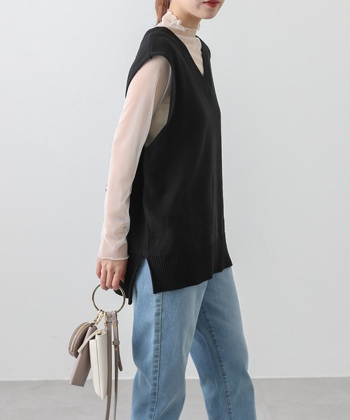 COLONY 2139(コロニートゥーワンスリーナイン)の「チュールメローロンT(Tシャツ/カットソー・レディース・ブラック/オレンジ/グリーン/アイボリー・FREE)」の6枚目の写真