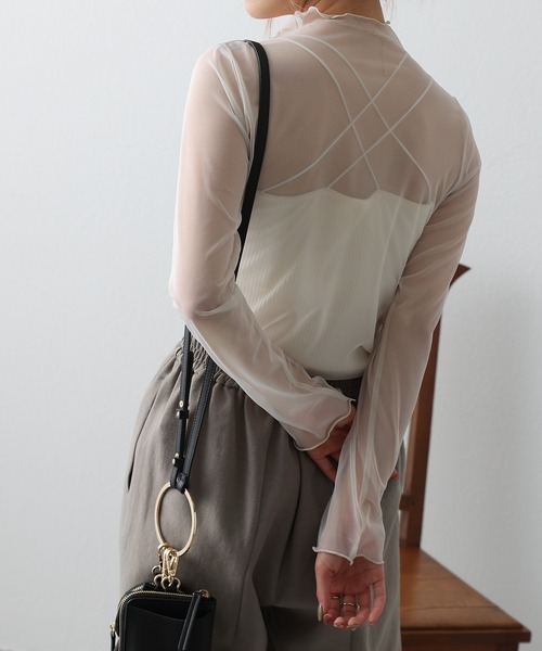 COLONY 2139(コロニートゥーワンスリーナイン)の「チュールメローロンT(Tシャツ/カットソー・レディース・ブラック/オレンジ/グリーン/アイボリー・FREE)」の12枚目の写真