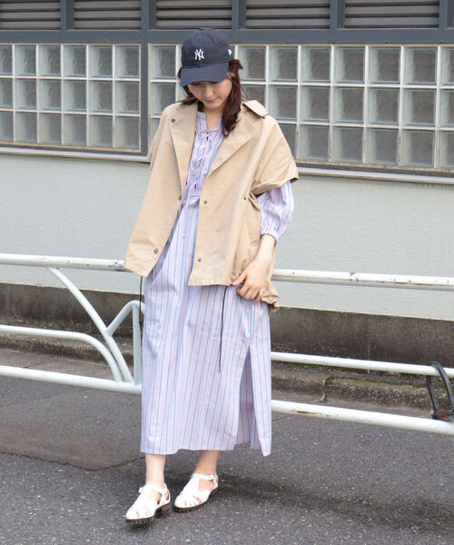 fredy emue（フレディエミュ）の「ストライプ袖ボリュームワンピース（シャツワンピース・レディース・ブルー系その他3/ピンク系その他3・38）」の19枚目の写真