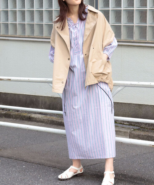 fredy emue（フレディエミュ）の「ストライプ袖ボリュームワンピース（シャツワンピース・レディース・ブルー系その他3/ピンク系その他3・38）」の21枚目の写真