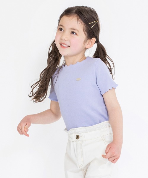 BRANSHES（ブランシェス）の「テレコ半袖Tシャツ（Tシャツ/カットソー・キッズ・ブラック/アイボリー/ラベンダー/ライトグレー/その他/ピンク・90/110/130/150/120/100/140）」の4枚目の写真