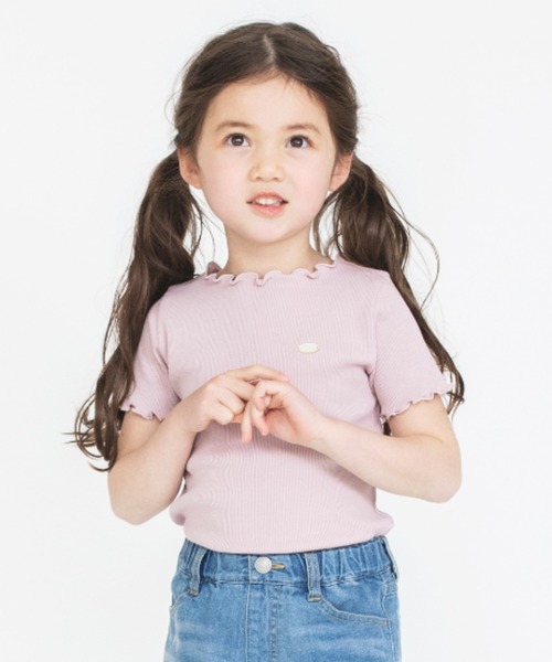 BRANSHES（ブランシェス）の「テレコ半袖Tシャツ（Tシャツ/カットソー・キッズ・ブラック/アイボリー/ラベンダー/ライトグレー/その他/ピンク・90/110/130/150/120/100/140）」の5枚目の写真