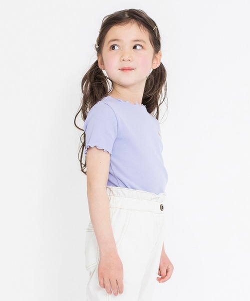 BRANSHES（ブランシェス）の「テレコ半袖Tシャツ（Tシャツ/カットソー・キッズ・ブラック/アイボリー/ラベンダー/ライトグレー/その他/ピンク・90/110/130/150/120/100/140）」の21枚目の写真