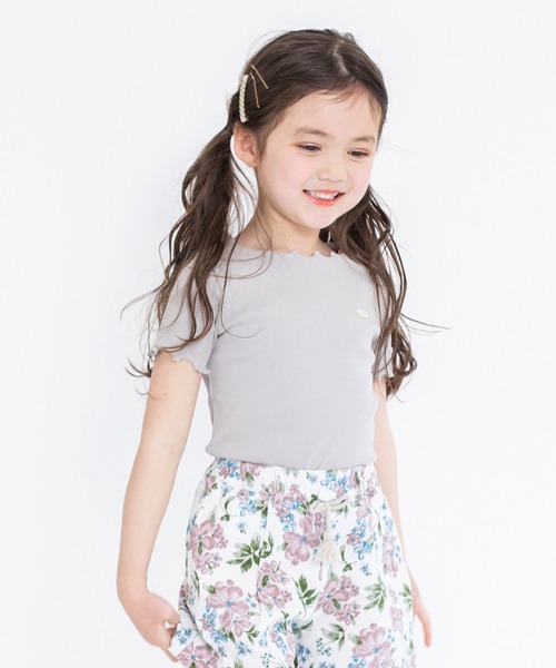 BRANSHES（ブランシェス）の「テレコ半袖Tシャツ（Tシャツ/カットソー・キッズ・ブラック/アイボリー/ラベンダー/ライトグレー/その他/ピンク・90/110/130/150/120/100/140）」の14枚目の写真