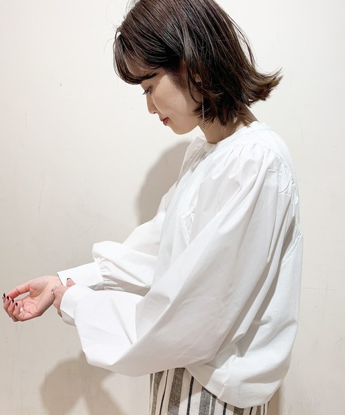 ITEMS URBANRESEARCH（アイテムズ アーバンリサーチ）の「ソデフハクTシャツ（Tシャツ/カットソー・レディース・チャコールグレー/オフホワイト/カーキ・FREE）」の16枚目の写真