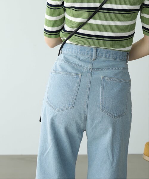 RAY CASSIN（レイカズン）の「S/M展開 裾フリンジゆるデニム（その他パンツ・レディース・ワンウォッシュ/ブルー/ベージュ・SMALL/MEDIUM）」の6枚目の写真