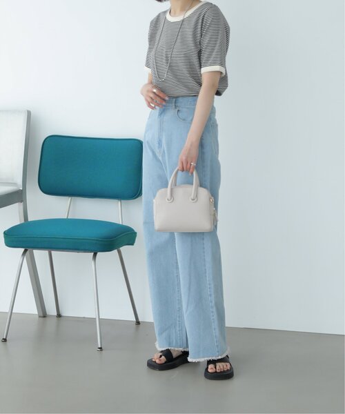 RAY CASSIN（レイカズン）の「S/M展開 裾フリンジゆるデニム（その他パンツ・レディース・ワンウォッシュ/ブルー/ベージュ・SMALL/MEDIUM）」の7枚目の写真