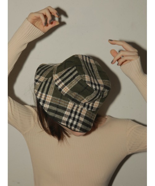 AMAIL（アマイル）の「2face check hat（ハット・レディース・カーキ・FREE）」の14枚目の写真