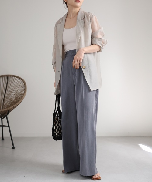 【未使用】ソフトオーガンジーシアージャケット NOBLE ジャケット テーラードジャケット 「追加」ソフト