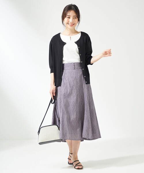 ANY SIS(エニィスィス)の「【抗菌防臭】ハイクリア天竺 フレンチスリーブ カットソー(Tシャツ/カットソー・レディース・ホワイト系/ネイビー系/ライトグレー系・2)」の5枚目の写真