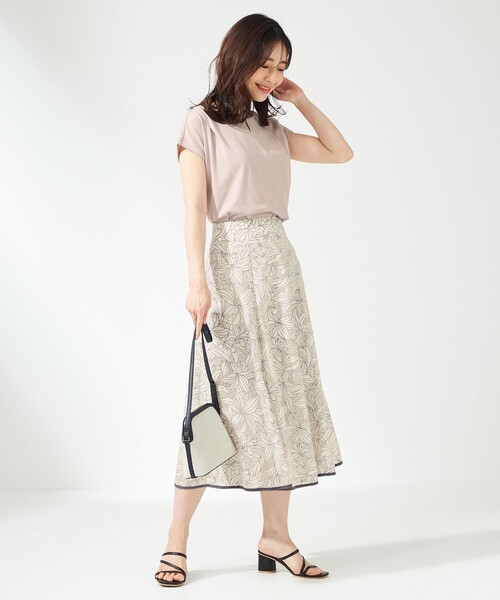 ANY SIS(エニィスィス)の「【抗菌防臭】ハイクリア天竺 フレンチスリーブ カットソー(Tシャツ/カットソー・レディース・ホワイト系/ネイビー系/ライトグレー系・2)」の6枚目の写真