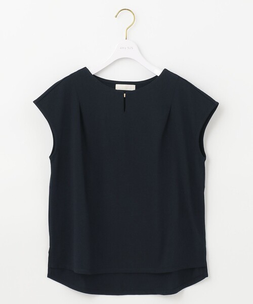 ANY SIS(エニィスィス)の「【抗菌防臭】ハイクリア天竺 フレンチスリーブ カットソー(Tシャツ/カットソー・レディース・ホワイト系/ネイビー系/ライトグレー系・2)」の9枚目の写真
