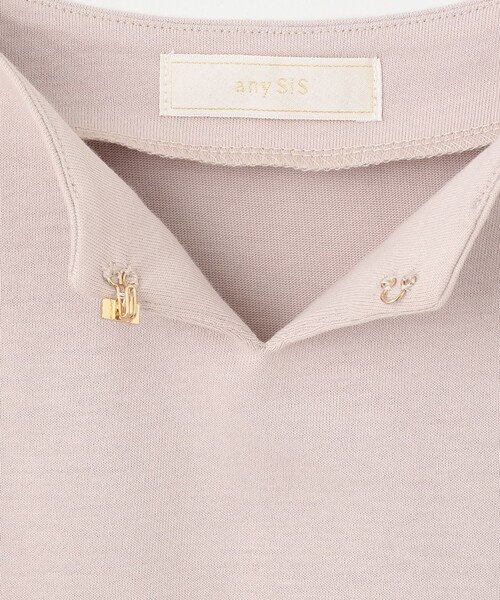 ANY SIS(エニィスィス)の「【抗菌防臭】ハイクリア天竺 フレンチスリーブ カットソー(Tシャツ/カットソー・レディース・ホワイト系/ネイビー系/ライトグレー系・2)」の15枚目の写真
