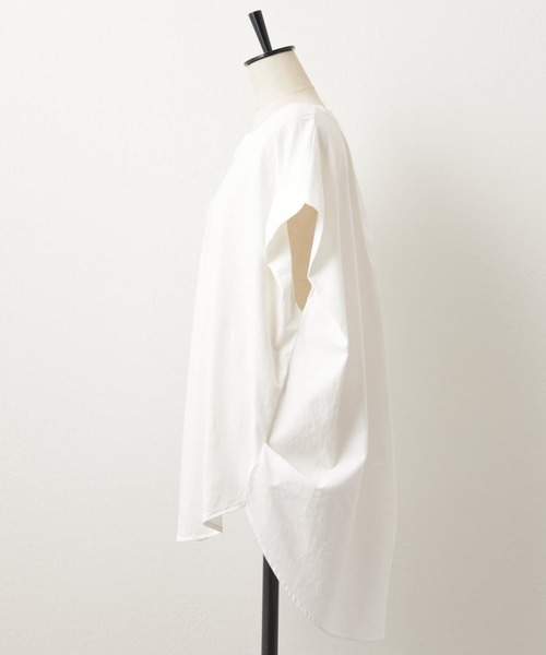 BEARDSLEY（ビアズリー）の「後ろ布帛カットソー（Tシャツ/カットソー・レディース・ホワイト/ブラック・FREE）」の9枚目の写真