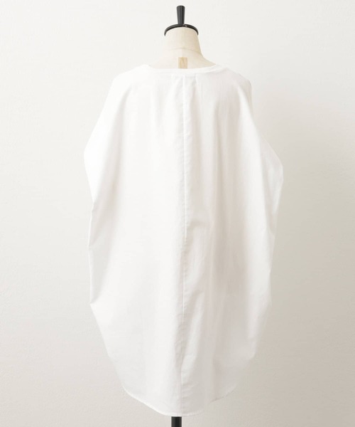 BEARDSLEY（ビアズリー）の「後ろ布帛カットソー（Tシャツ/カットソー・レディース・ホワイト/ブラック・FREE）」の8枚目の写真