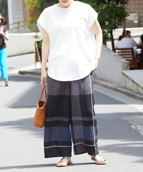 BEARDSLEY（ビアズリー）の「後ろ布帛カットソー（Tシャツ/カットソー・レディース・ホワイト/ブラック・FREE）」の19枚目の写真